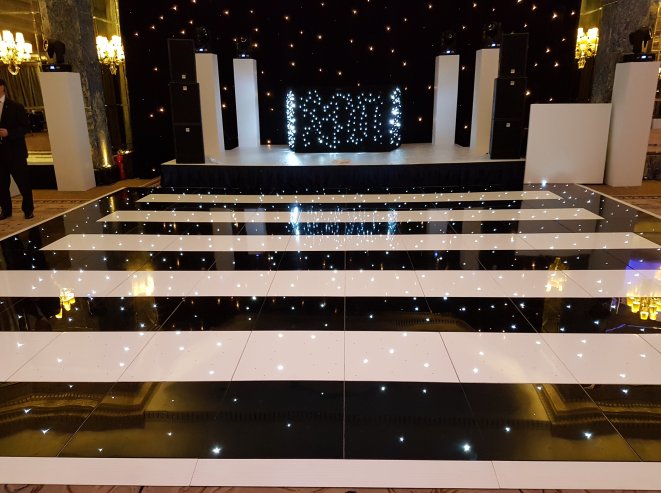 Black White Led Dance Floor Hire